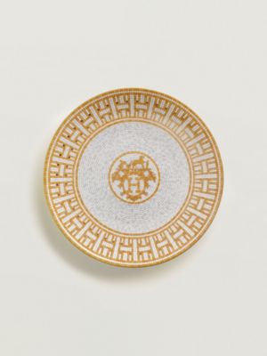 Mosaique au 24 gold dessert plate