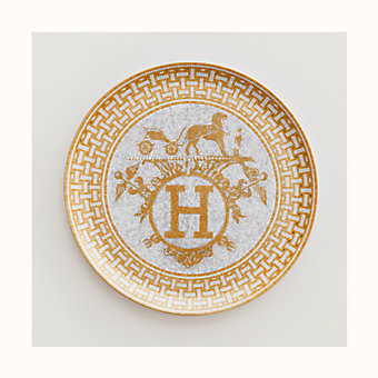 Mosaique au 24 gold square plate n°3 | Hermès Canada