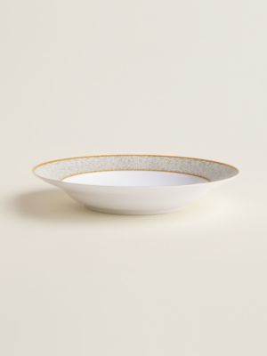 Mosaique au 24 gold round deep platter, View: front, front, view 3 of 3