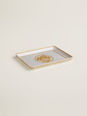 Mosaique au 24 gold tray, small model, View: front, front, view 3 of 3
