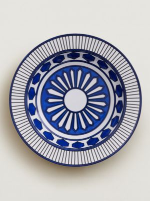 Bleus d'Ailleurs round deep platter, large model