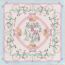 Les Becanes scarf 70, ciel/rose/vert/multicolore, no stock