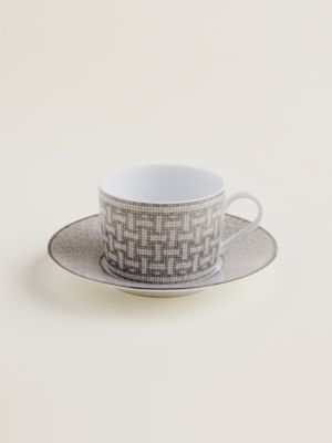 Mosaique au 24 platinum tea cup and saucer