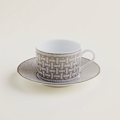 Mosaique au 24 platinum tray, small model | Hermès USA Mosaique au 24 platinum tray, small model | Hermès USA