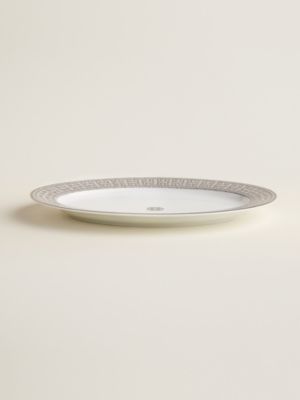 Mosaique au 24 platinum oval platter, small model, View: front, front, view 3 of 3
