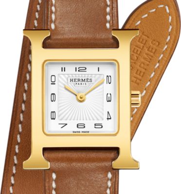 HERMES 時計 Hウォッチ PM 25mm ドゥブルトゥール[W036738WW00] H Watch
