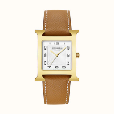 Heure H Medium model 30 mm Single Tour Watch Strap, long | Hermès USA