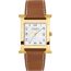 Heure H watch, 34&nbsp;mm, natural Barenia