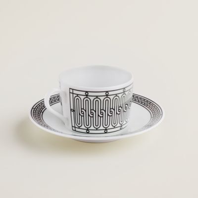 H Deco tea cup and saucer | Hermès Canada