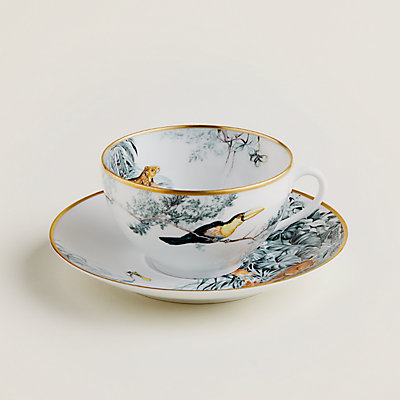 Carnets d'Equateur dessert plate | Hermès USA Carnets d'Equateur dessert plate | Hermès USA