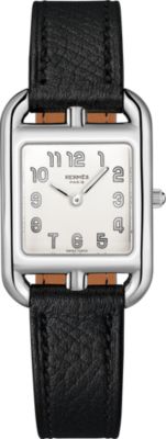 HERMES アナログ腕時計 黒レザー ブラック - ウォッチ レディス