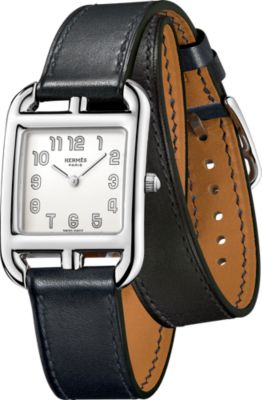 HERMES アナログ腕時計 黒レザー ブラック - ウォッチ レディス