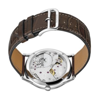 Slim d'Hermès watch, 39.5&nbsp;mm, View: Back, back, view 5 of 6