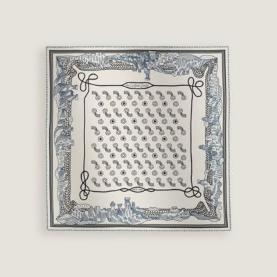 シルクバンダナ 《星降る渓谷》 - ホワイト | Hermès - エルメス-公式 