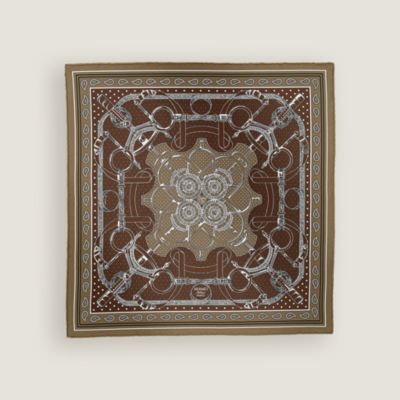 エルメス シルクバンダナ エプロンドール エトゥープ エトープ  