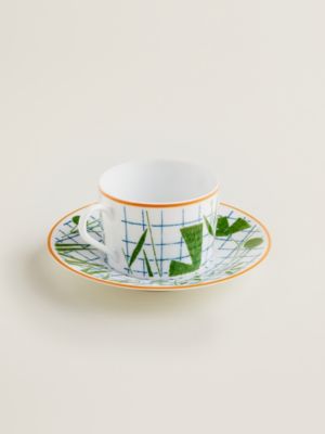 A Walk in the Garden tea cup and saucer, View: front, front, view 3 of 3