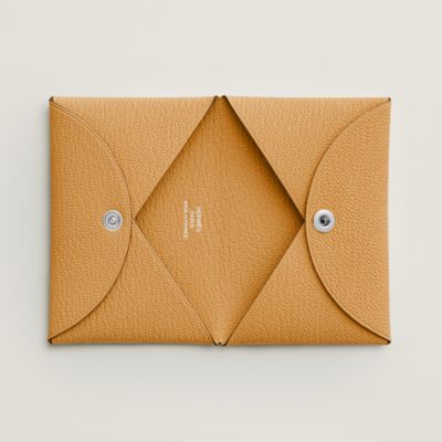 Beige/Natural - Leather - All Hermès Card Holders | Hermès USA