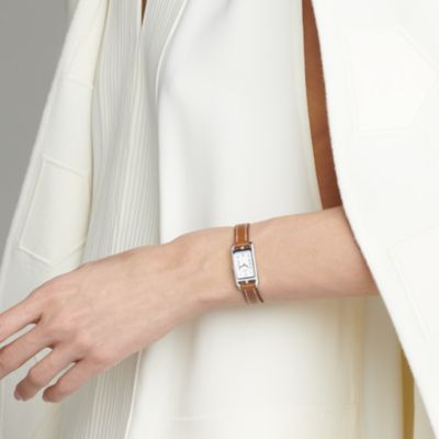 みみHERMES ベージュ レザー 時計 ベージュ/ナチュラル - ウォッチ レディス | エルメス | Hermès