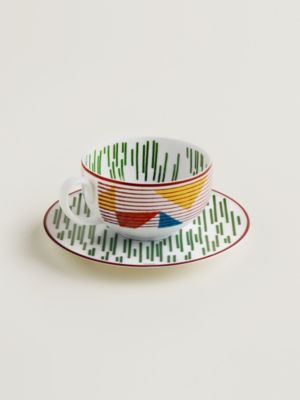 ティーカップ＆ソーサー〈エルメス・イポモビル〉 No2, イメージ: 正面から見たイメージ, front, ビュー3の3