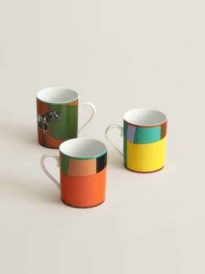 Coffret de 3 mugs La Serpentine Hermès, Vue: Vue de dos, back, vue 3 sur 3