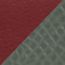 Reversible leather strap 24&nbsp;mm, rouge H/vert amande