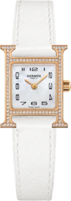 【HERMES 】アワーHウォッチミニモデル21 mm ダイヤモンド HERMES 】アワーHウォッチミニモデル21 mm ダイヤモンド