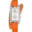 Nantucket Dual Time watch, Large model, 39&nbsp;mm, orange, no stock