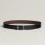 Quentin reversible belt, noir/chocolat