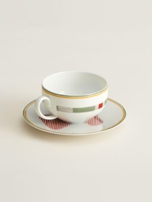 Taza de té y platillo Saut Hermès, Vista: Vista trasera, back, vista 3 de 5