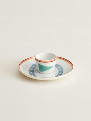 Saut Hermès egg cup and saucer, View: Back, back, view 3 of 5