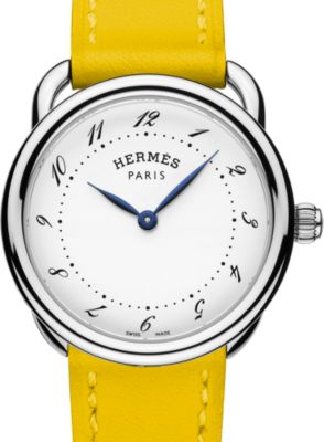 HERMES アナログ時計 ホワイト/イエロー HERMES アナログ時計 ホワイト/イエロー