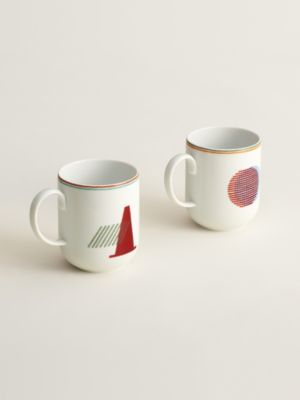 Saut Hermès set of 2 mugs, View: Back, back, view 3 of 3