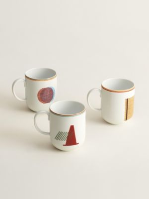 Set mit 3 Kaffeebechern Saut Hermès, Ansicht: Rückenansicht, back, Ansicht 3 von 3
