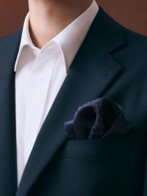 ポケットチーフ 45 《ファソネ・グランH》, イメージ: 着用例, worn, ビュー2の3