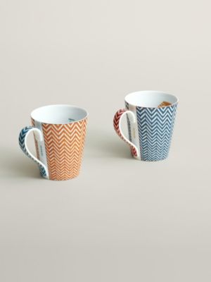 Les Cabanes 헤링본 머그컵 2개 세트, 보기: 앞, front, 3개 중 3번째 보기