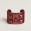 Collier de Chien Aluminium Sunset cuff bracelet, rouge sellier/lumière, no stock