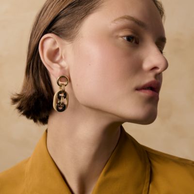 HERMES ゴールド シュル メール ブレスレット ピアスセット HERMES