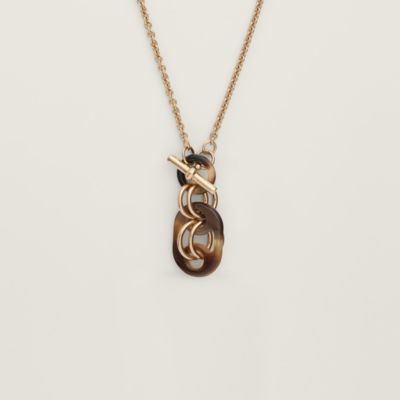 HERMES ペンダント Eurydice pendant, small model ホーン 057083FD00_worn_1