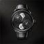 Arceau L'heure de la lune月讀時光腕錶，43 mm, 黑色