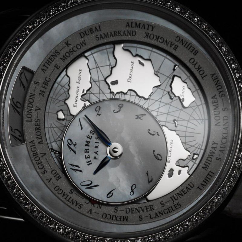 Arceau Le Temps Voyageur watch, Large model, 38 mm | Hermès USA