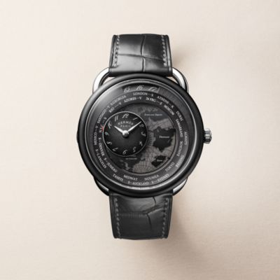 Arceau Le Temps Voyageur watch, 41 mm | Hermès USA