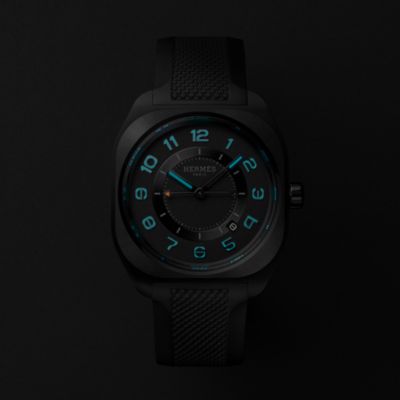 Hermès 41mmメンズ 時計 ブラック ブラック - エルメス メンズ ウォッチ | Hermès - エルメス-公式サイト