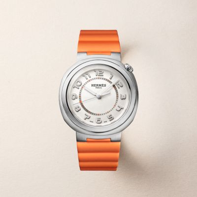HERMES 時計オレンジ と ブレスレットケース HERMES（エルメス） 良品 アップルウォッチ Series3 38mm ステンレス