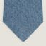 Tie 7 Lin Chevron tie, bleu, no stock