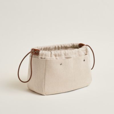 バッグのインサートやポーチに♪ [HERMES] フルービ20 HERMES Fourbi 20 Bag Insert PM Naturel 1045945 | FASHIONPHILE