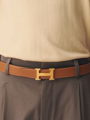 H Guillochee 벨트 버클 & 리버서블 가죽 스트랩 32mm, 보기: 이미지: 제품 착용 이미지, worn, 3개 중 3번째 보기