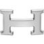 H Martelee belt buckle & Team band 32&nbsp;mm, H, Metallic finish Silver