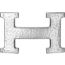 H Martelee belt buckle & Team band 32&nbsp;mm, H Martelee, Metallic finish Silver