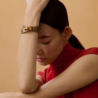 レザーブレスレット 《クロワジエール》 - ベージュ | Hermès