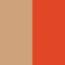 Behapi Double Tour bracelet, naturel sable/orange field